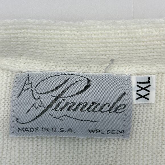 Vintage 70s 80s Kraft Foodservice Cardigan Sweater Food Service White L Large - Picture 5 of 7